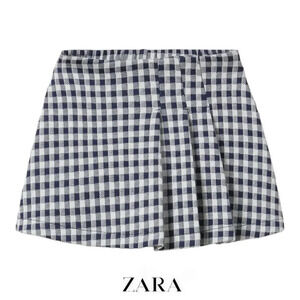 ZARA Kids | Navy Blue | GINGHAM SKORT